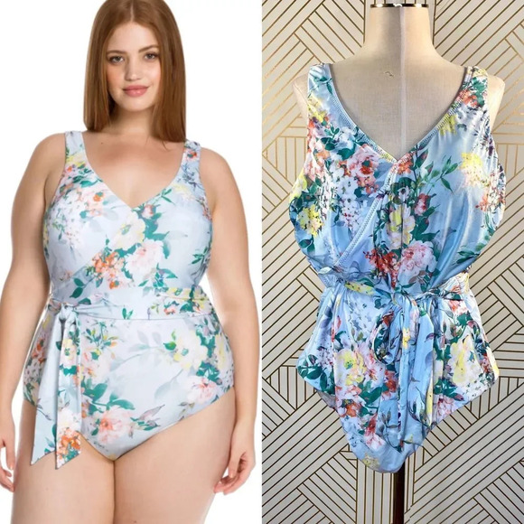BECCA Rebecca Virtue Femme Flora OnePiece Swimsuit‎ - Picture 1 of 9